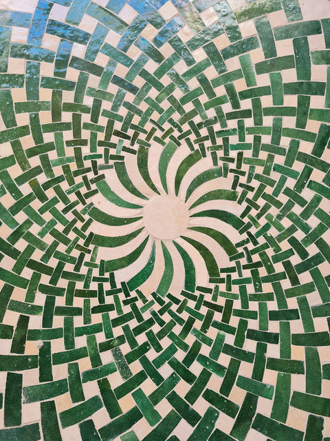 Green Moroccan mosaic table | Bistro table | Arabic Table | Tea table | chocolate Oriental table |moroccan table design - Africancreates