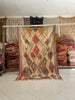 Handcrafted Faded Vintage Moroccan Rug – Wool Tribal Area Boujaad Rug (5.5x8.5 ft) - Africancreates