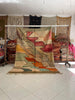 Handcrafted Faded Vintage Moroccan Rug – Wool Tribal Area Boujaad Rug (6.4x9.9 ft) - Africancreates