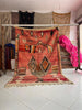 Handcrafted Vintage Moroccan Rug – Faded Red Tribal Boujad Rug (6.6x10.1 ft) - Africancreates