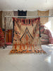Handcrafted Vintage Moroccan Rug – Wool Tribal Area Boujaad Rug (6.2x9.8 ft) - Africancreates