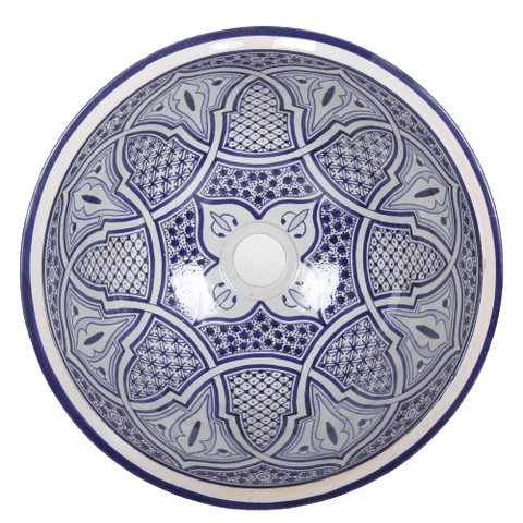 Handrafted Moroccan artisanal Ceramic sink,handmade bathroom vessel sink,washbasin for bathroom & kitchen,farmhouse sink,Moroccan sink bowl, handcrafted bathroom sink,Moroccan sink - Africancreates