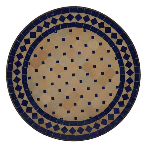 Moroccan tile dining table - mosaic patio table - handmade Moorish zellige tile table top - outdoor furniture
