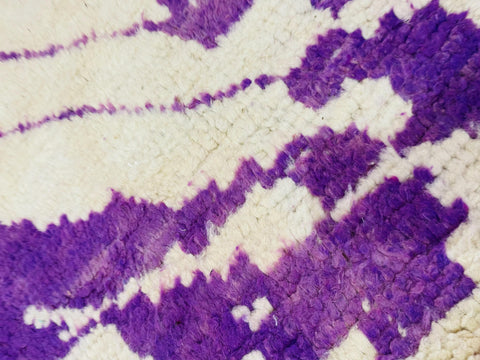 Boujad Moroccan Rug, Handmade Boujaad Rug, Authentic Moroccan Rug, Abstract Berber Rug, Purple red Wool Rug, Sheep Wool Rug, Bohemian Rug.