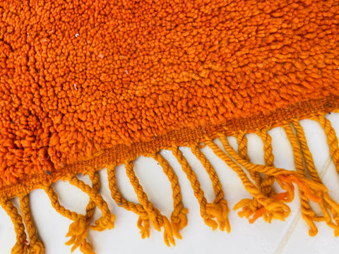 Moroccan Rug, Handmade beni Rug Authentic Moroccan Rug, orange Wool Rug, Sheep Wool Rug, Bohemian Rug,Beni ourain  rug Area rug, Morocco rug