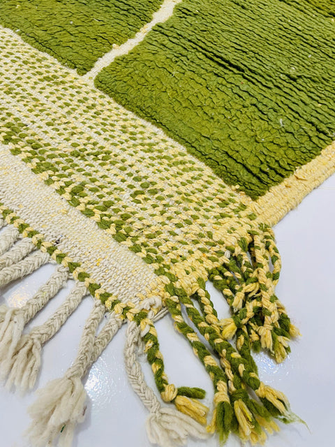 Moroccan Rug, Handmade beni Rug, Authentic Moroccan Rug, Abstract Berber Rug, green Wool Rug, Sheep Wool Rug, Bohemian Rug,Beni ourain  rug