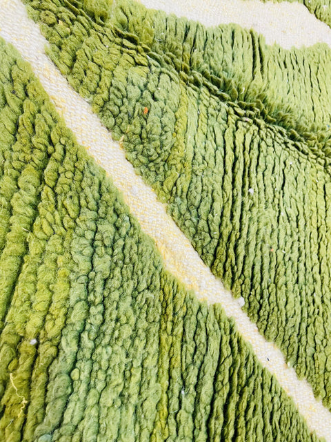 Moroccan Rug, Handmade beni Rug, Authentic Moroccan Rug, Abstract Berber Rug, green Wool Rug, Sheep Wool Rug, Bohemian Rug,Beni ourain  rug