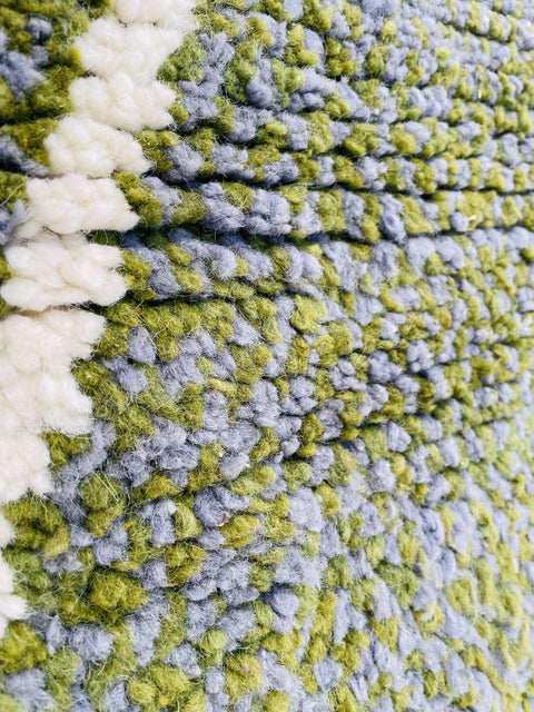 Moroccan Rug, Handmade beni Rug, Authentic Moroccan Rug, Abstract Berber Rug, green grey Wool Rug, Sheep Wool Rug, Bohemian,Beni ourain  rug