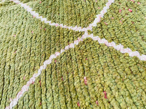Moroccan Rug, Handmade beni Rug, Authentic Moroccan Rug, Abstract Berber Rug, green Wool Rug, Sheep Wool Rug, Bohemian Rug,Beni ourain  rug