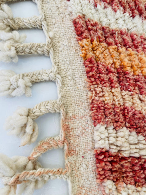 Boujad Moroccan Rug, Handmade Boujaad Rug, Authentic Moroccan Rug, Abstract Berber Rug, pink Wool Rug, Sheep Wool Rug, Bohemian Rug.