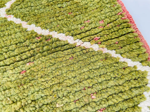 Moroccan Rug, Handmade beni Rug, Authentic Moroccan Rug, Abstract Berber Rug, green Wool Rug, Sheep Wool Rug, Bohemian Rug,Beni ourain  rug