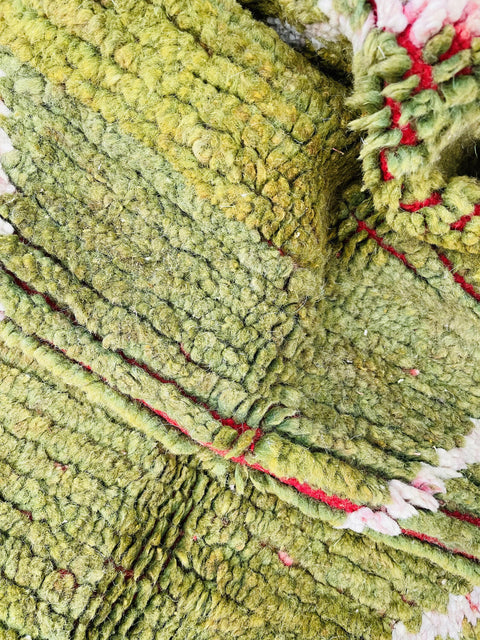 Moroccan Rug, Handmade beni Rug, Authentic Moroccan Rug, Abstract Berber Rug, green Wool Rug, Sheep Wool Rug, Bohemian Rug,Beni ourain  rug