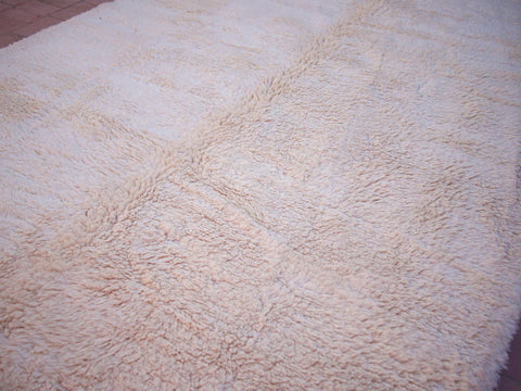 Moroccan Beniourain Rug 6.5 ft X 9.7 ft - Beni Rug White carpet - Living Room Rug - Bohemian Berber Rug - Handmade Wool Rug