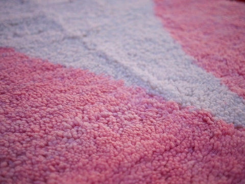 Beni ourain rug- Authentic Moroccan Rug- Moroccan rug Pink - Beni ourain 9.7 ft X 6.8 ft - wool berber rug- Singh pink rug - Moroccan rug