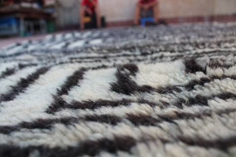 Black And White Rug,White Rugs For Living Room 6 ft x 9.2 ft ,Beni Ourain Carpet,White Rugs For Living Room,Bohemian Berber Moroccan Rug