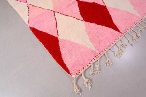 Beni ourain rug- Authentic Moroccan Rug- Moroccan rug Pink - Beni ourain 9.7 ft X 6.8 ft - wool berber rug- Singh pink rug - Moroccan rug