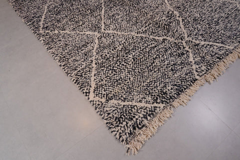 Moroccan Beniourain Rug 10ft X 6.5ft - Beni Rug Black carpet - Living Room Rug - Bohemian Berber Rug - Handmade Wool Rug - Khamsadesign Rugs