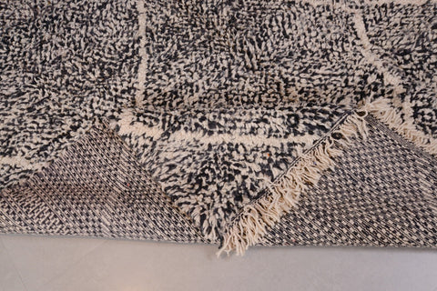 Moroccan Beniourain Rug 10ft X 6.5ft - Beni Rug Black carpet - Living Room Rug - Bohemian Berber Rug - Handmade Wool Rug - Khamsadesign Rugs