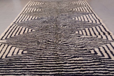 Black And White Rug,White Rugs For Living Room 6 ft x 9.2 ft ,Beni Ourain Carpet,White Rugs For Living Room,Bohemian Berber Moroccan Rug