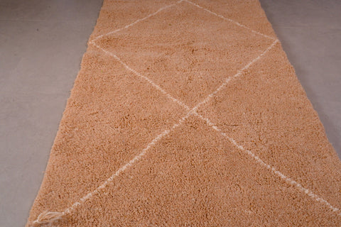 Moroccan brown rug - Solid carpet- Plain handmade rug - Wool Berber rug 3.2 ft X 6.3 ft - Beni ourain rug - Handmade rug - Moroccan area rug