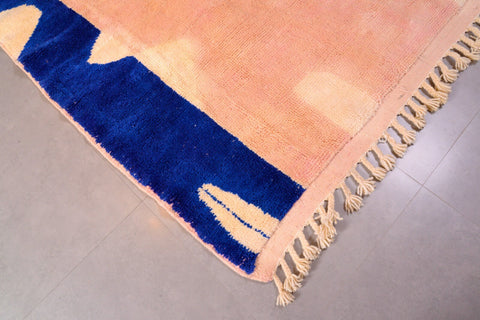 Soft Moroccan Pink Rug, Rug For Living Room, Beni Ourain Rug, Pink Wool Rug 5,5 ft X 9,3 ft rug, boho area rug -beniourain rug. berber rug