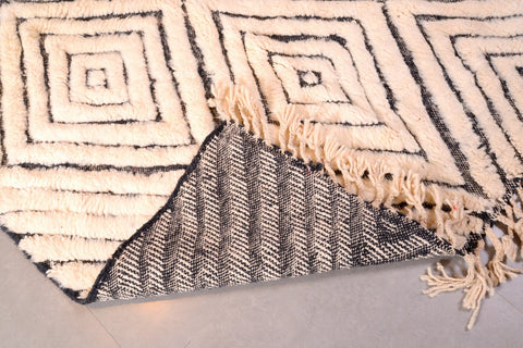Black And White Rug,White Rugs For Living Room,Beni Ourain 4.7 ft x 7.7 ft Carpet,White Rugs For Living Room,Bohemian Berber Moroccan Rug