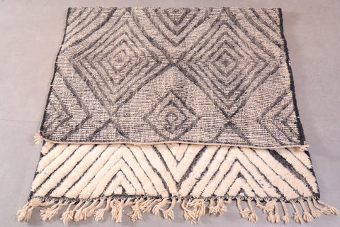 Black And White Rug,White Rugs For Living Room,Beni Ourain 4.7 ft x 7.7 ft Carpet,White Rugs For Living Room,Bohemian Berber Moroccan Rug