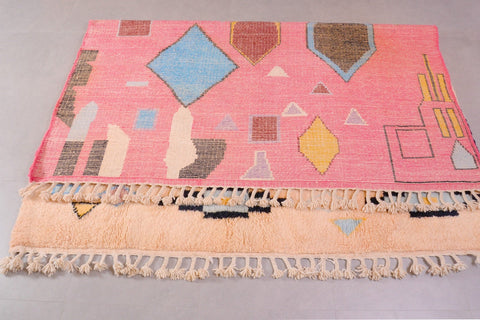 Beni Ourain rug, all wool Berber rug, pink Moroccan 8 ft X 9.6 ft rug rug, large rug handmade rug, Moroccan wool rug, boho area rug
