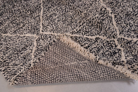 Moroccan Beniourain Rug 10ft X 6.5ft - Beni Rug Black carpet - Living Room Rug - Bohemian Berber Rug - Handmade Wool Rug - Khamsadesign Rugs