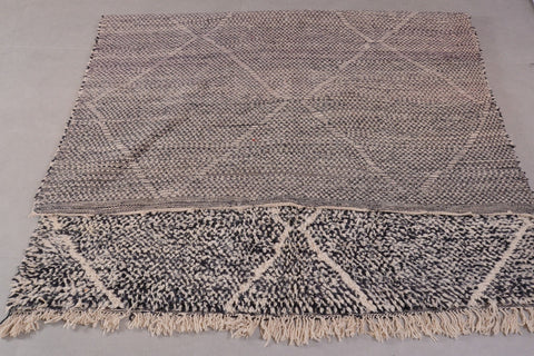 Moroccan Beniourain Rug 10ft X 6.5ft - Beni Rug Black carpet - Living Room Rug - Bohemian Berber Rug - Handmade Wool Rug - Khamsadesign Rugs