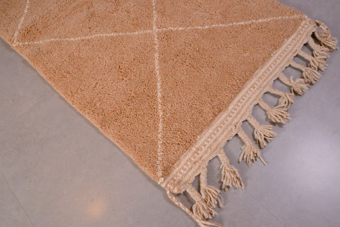 Moroccan brown rug - Solid carpet- Plain handmade rug - Wool Berber rug 3.2 ft X 6.3 ft - Beni ourain rug - Handmade rug - Moroccan area rug