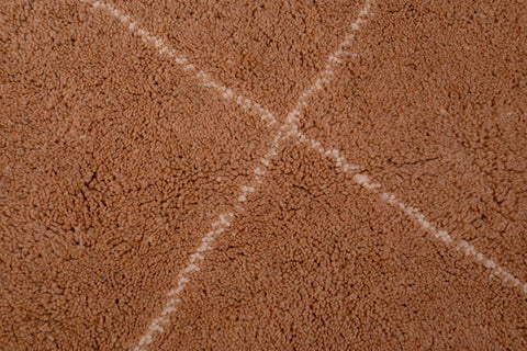 Moroccan brown rug - Solid carpet- Plain handmade rug - Wool Berber rug 3.2 ft X 6.3 ft - Beni ourain rug - Handmade rug - Moroccan area rug