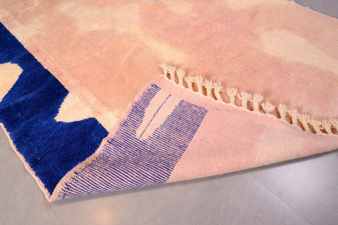 Soft Moroccan Pink Rug, Rug For Living Room, Beni Ourain Rug, Pink Wool Rug 5,5 ft X 9,3 ft rug, boho area rug -beniourain rug. berber rug
