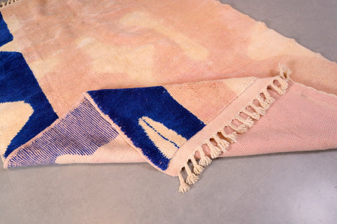 Soft Moroccan Pink Rug, Rug For Living Room, Beni Ourain Rug, Pink Wool Rug 5,5 ft X 9,3 ft rug, boho area rug -beniourain rug. berber rug