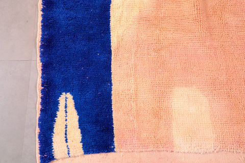 Soft Moroccan Pink Rug, Rug For Living Room, Beni Ourain Rug, Pink Wool Rug 5,5 ft X 9,3 ft rug, boho area rug -beniourain rug. berber rug