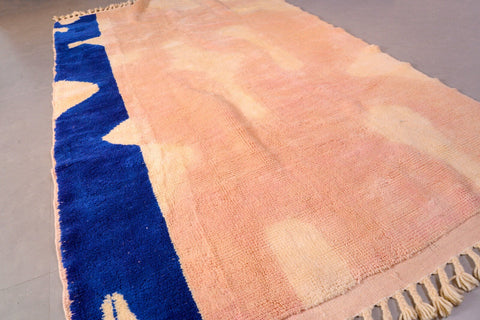 Soft Moroccan Pink Rug, Rug For Living Room, Beni Ourain Rug, Pink Wool Rug 5,5 ft X 9,3 ft rug, boho area rug -beniourain rug. berber rug