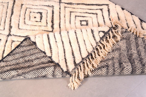 Black And White Rug,White Rugs For Living Room,Beni Ourain 4.7 ft x 7.7 ft Carpet,White Rugs For Living Room,Bohemian Berber Moroccan Rug