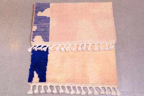 Soft Moroccan Pink Rug, Rug For Living Room, Beni Ourain Rug, Pink Wool Rug 3 ft X 5 ft rug, boho area rug -beniourain rug. berber rug