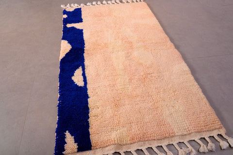 Soft Moroccan Pink Rug, Rug For Living Room, Beni Ourain Rug, Pink Wool Rug 3 ft X 5 ft rug, boho area rug -beniourain rug. berber rug