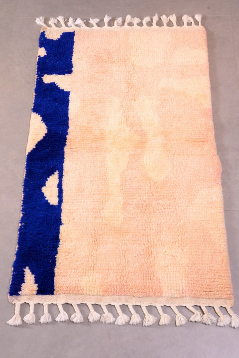 Soft Moroccan Pink Rug, Rug For Living Room, Beni Ourain Rug, Pink Wool Rug 3 ft X 5 ft rug, boho area rug -beniourain rug. berber rug