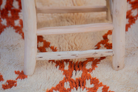 Tabouret marocain en bois et tressé