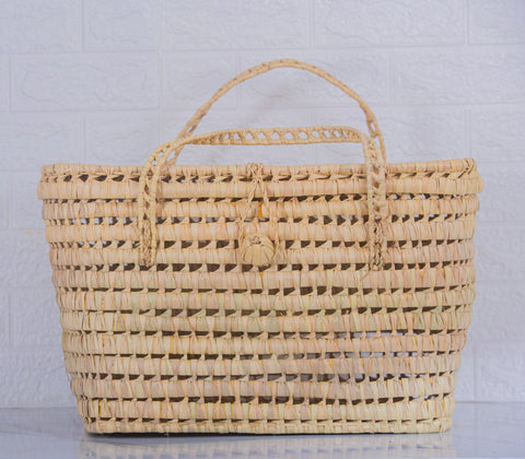 Coffre de rangement en osier - Coffre de rangement et panier en feuille de palmier 50 cm