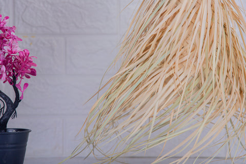 Suspension paille - fibres naturelles - Bohème