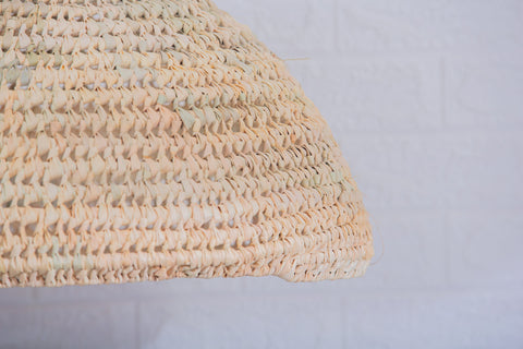 Suspension boule en osier naturel ajouré 50 cm