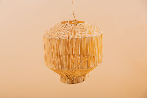 Suspension en raphia abat-jour H35 cm