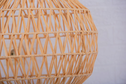 Suspension en raphia abat-jour H40 cm