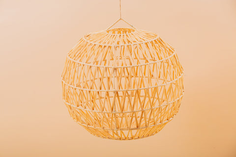 Suspension en raphia abat-jour H40 cm