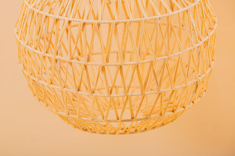 Suspension en raphia abat-jour H40 cm