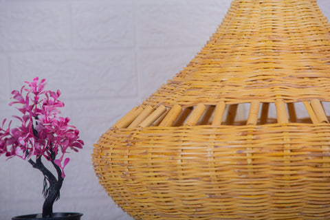 Suspension conique en osier