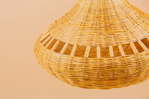 Suspension conique en osier